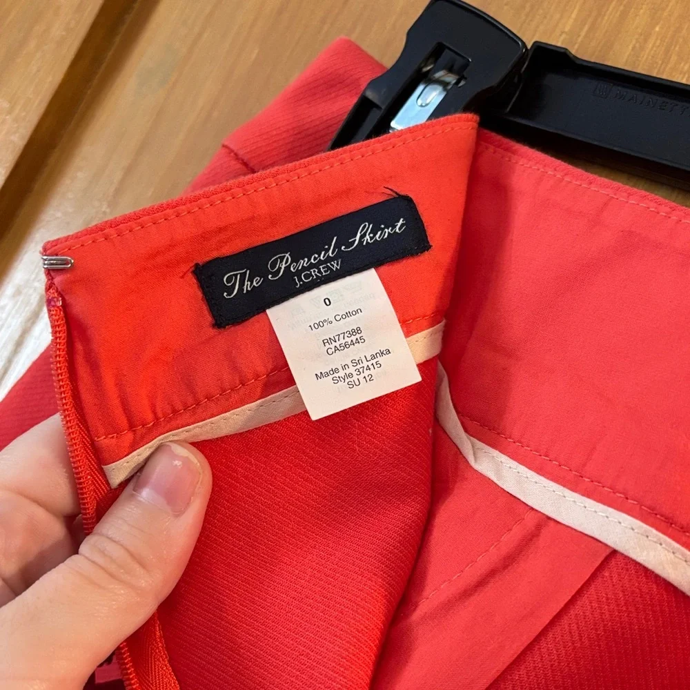 J. Crew Vibrant Red Pencil Skirt - Picture 3 of 3